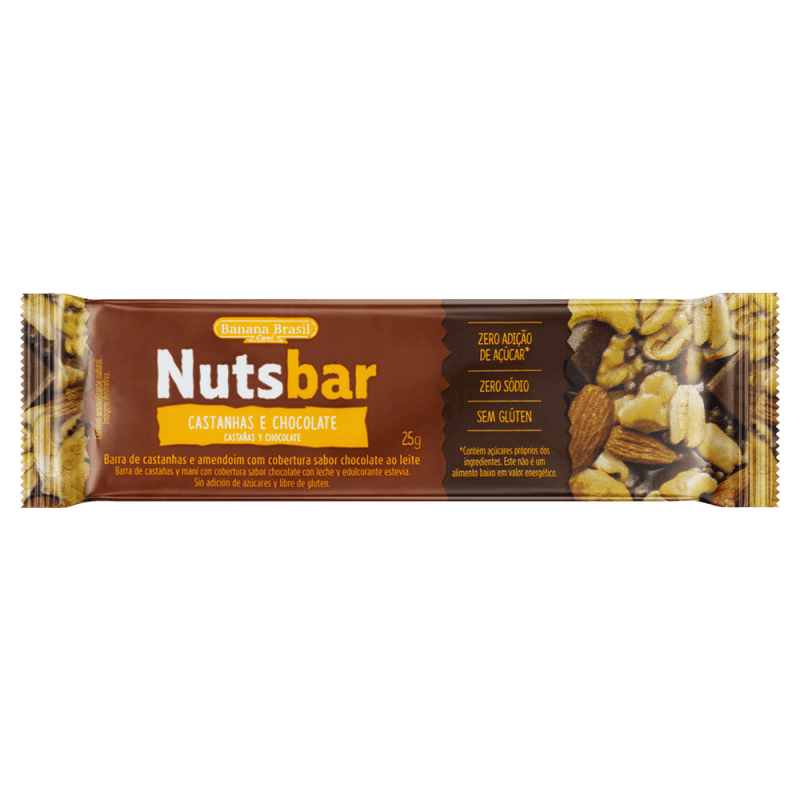 Barra-de-Nuts-Castanhas-e-Amendoim-com-Cobertura-Chocolate-ao-Leite-Zero-Sodio-sem-Adicao-de-Acucar-Nutsbar-Pacote-25g