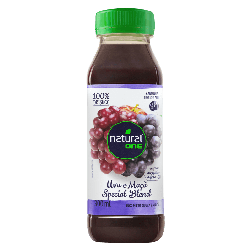 Suco-Misto-Uva-e-Maca-sem-Adicao-de-Acucar-Natural-One-Refrigerado-Garrafa-300ml