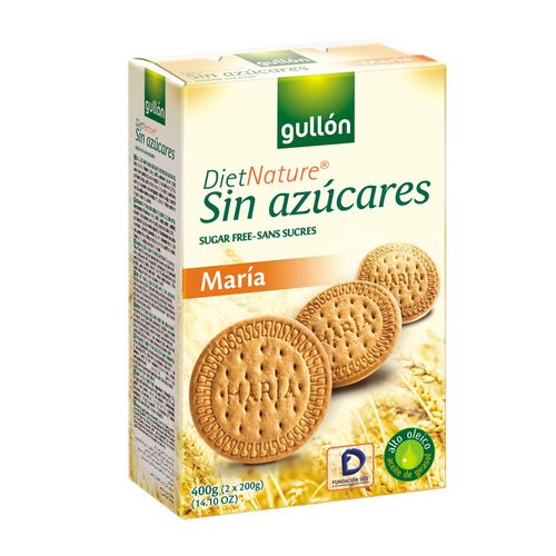 Biscoito Maria Zero Açúcar Gullón Diet Nature Caixa 400g 2 Unidades 200g Cada