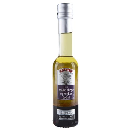 Condimento de Azeite de Oliva 100% Natural com Molho Shoyo e Gengibre Borges Frasco 200ml