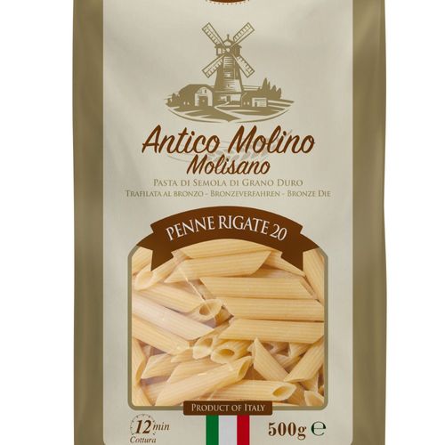 Macarrão de Sêmola Grano Duro Penne Rigate 20 Antico Molino Pacote 500g