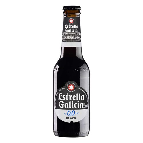 Cerveja Black Puro Malte Zero Álcool Estrella Galicia Garrafa 250ml