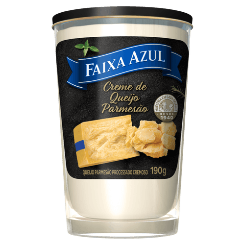 Creme de Queijo Parmesão Processado Faixa Azul Copo 190g