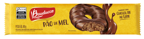 Pão de Mel com Cobertura Chocolate ao Leite Bauducco Pacote 80g