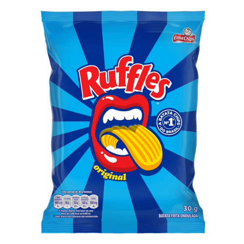 Batata Frita Ondulada Original Elma Chips Ruffles Pacote 30g