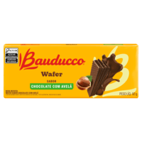 Biscoito Wafer Recheio Chocolate com Avelã Bauducco Pacote 92g