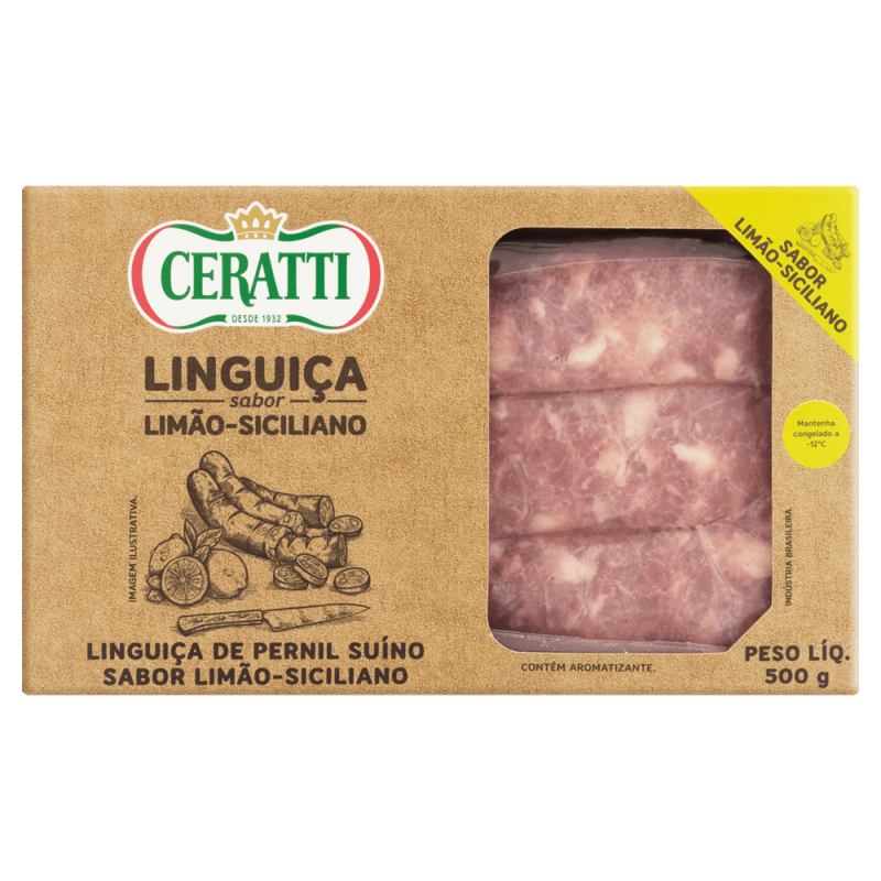 Linguica-de-Pernil-Suino-Limao-Siciliano-Ceratti-500g