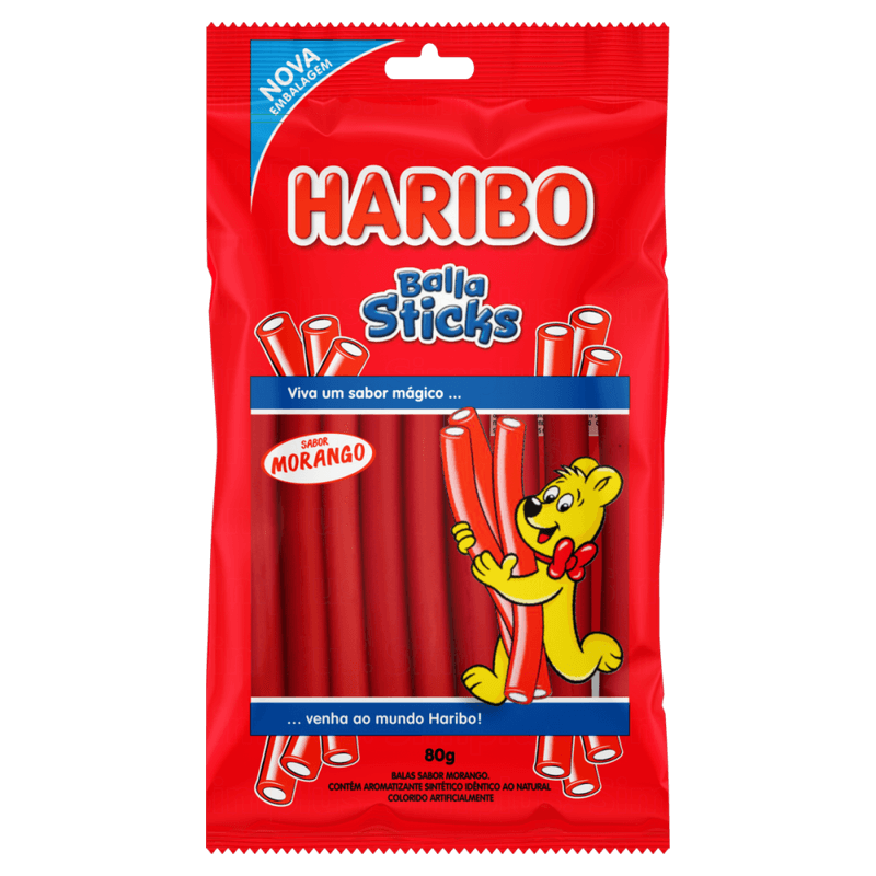 Bala-Morango-Haribo-Balla-Sticks-Pacote-80g