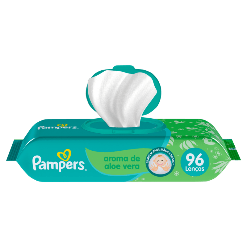 Lenco-Umedecido-Infantil-Aloe-Vera-Pampers-Pacote-96-Unidades