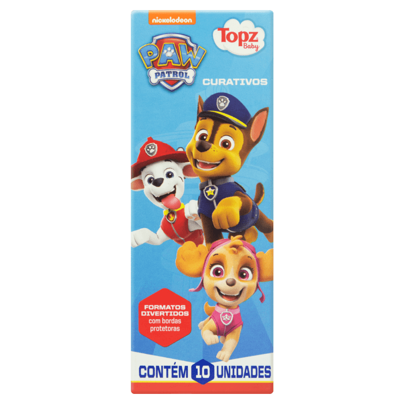 Curativo-Tradicional-com-Bordas-Protetoras-Paw-Patrol-Topz-Baby-Caixa-10-Unidades