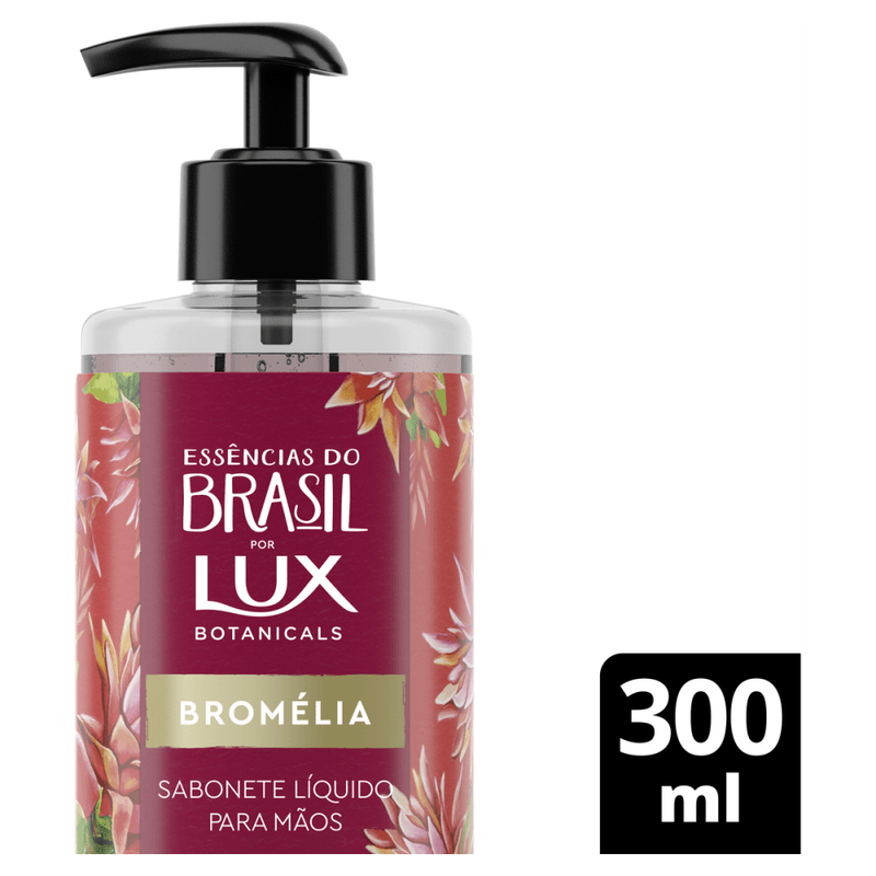 Sabonete-Liquido-de-Glicerina-para-as-Maos-Revitalizador-com-Oleo-de-Copaiba-Bromelia-Lux-Botanicals-Essencias-do-Brasil-Frasco-300ml-Pump