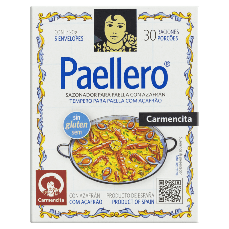 Tempero-em-Po-para-Paella-com-Acafrao-Carmencita-Paellero-Caixa-20g-5-Unidades-de-4g-Cada