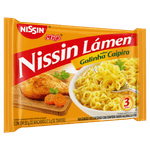 Macarrao-Instantaneo-Lamen-com-Tempero-de-Galinha-Caipira-Nissin-Miojo-Pacote-85g-Sendo-80g-de-Macarrao-e-5g-de-Tempero