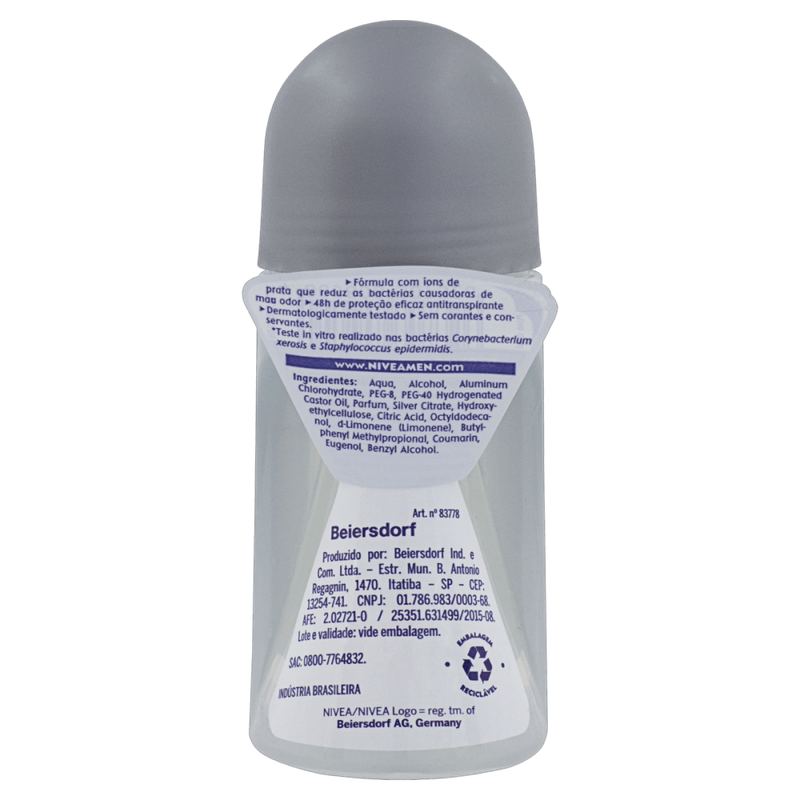 Antitranspirante-Roll-On-Antibacteriano-48h-Nivea-Men-Silver-Protect-50ml