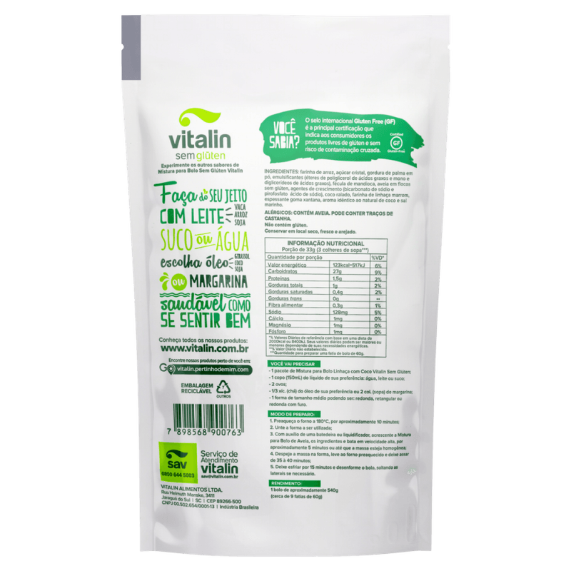 Mistura-para-Bolo-de-Aveia-Integral-Linhaca-e-Coco-sem-Gluten-Zero-Lactose-Vitalin-Sache-300g