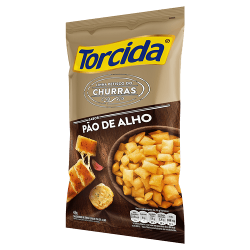 Salgadinho de Trigo Pão de Alho Torcida Churras Pacote 45g