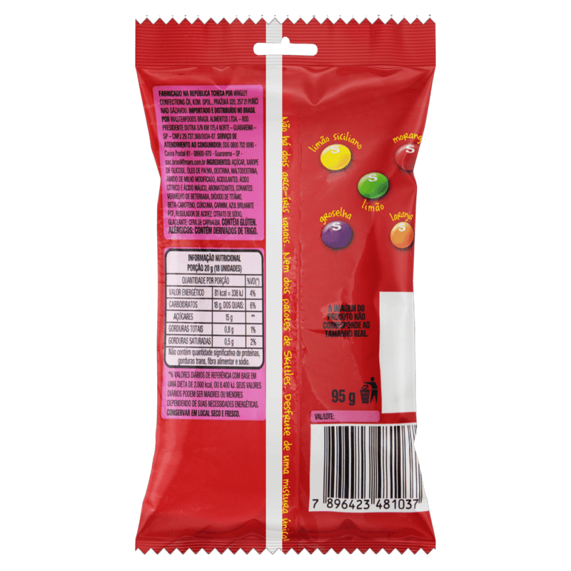 Bala-Mastigavel-Original-de-Morango-Limao-Laranja-Limao-Siciliano-ou-Groselha-Skittles-Pacote-95g