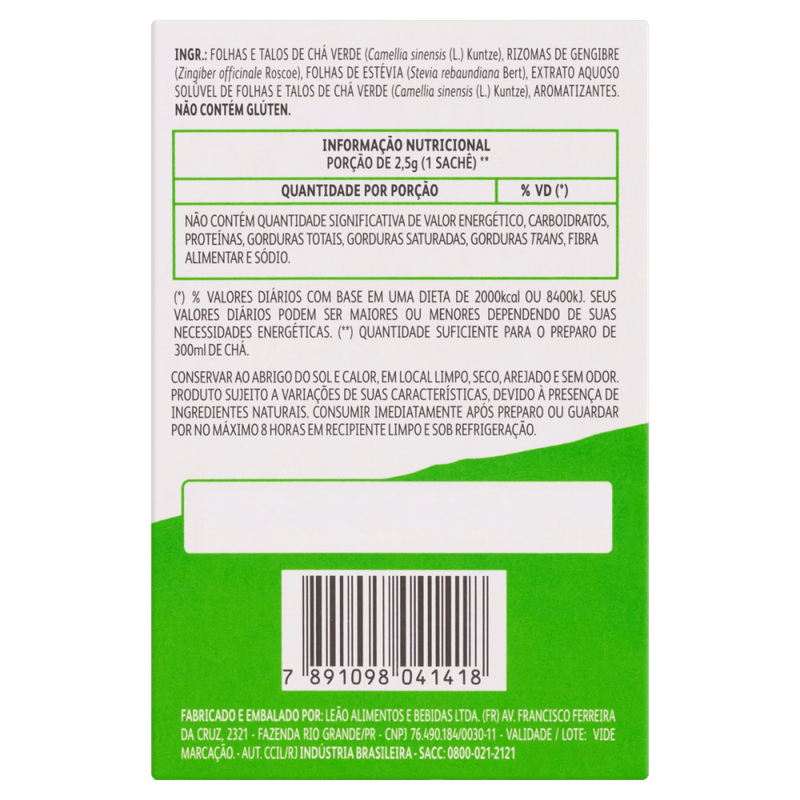 Cha-Misto-de-Cha-Verde-Estevia-com-Gengibre-e-Limao-com-Cha-Verde-Soluvel-Cha-Leao-Caixa-25g-10-Unidades