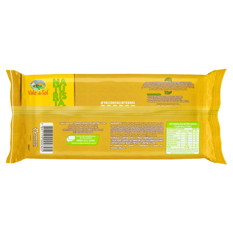 Bolo-com-Banana-Passa-e-Aveia-Integral-Zero-Lactose-Vale-do-Sol-Naturista-Pacote-250g