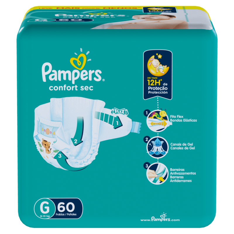 Fralda-Descartavel-Infantil-Pampers-Confort-Sec-G-9-a-13kg-Pacote-60-Unidades-Leve-Mais-Pague-Menos