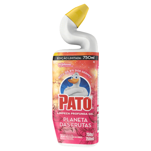 Desinfetante para Uso Geral Limpeza Profunda Gel Planeta das Frutas Pato Squeeze 750ml Edição Limitada