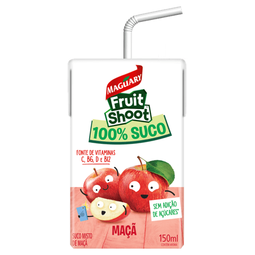 Suco Misto de Maçã sem Adição de Açúcar Maguary Fruit Shoot Caixa 150ml