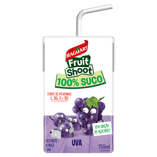 Suco Misto de Maçã e Uva sem Adição de Açúcar Maguary Fruit Shoot Caixa 150ml