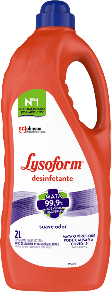 Desinfetante para Uso Geral Suave Odor Lysoform Frasco 2l