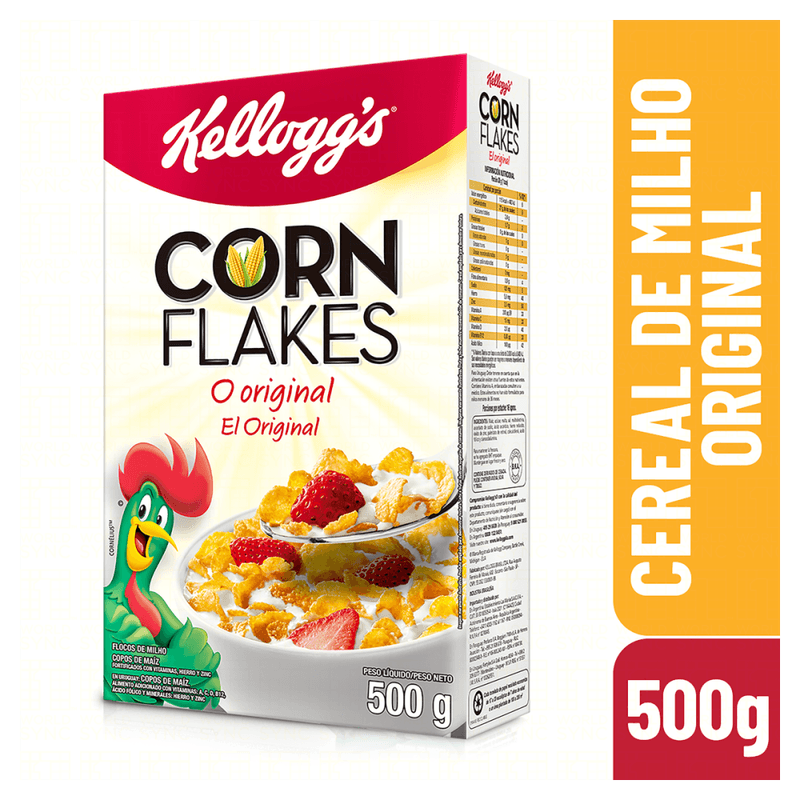 Cereal-Matinal-Original-com-Flocos-de-Milho-Kellogg-s-Corn-Flakes-Caixa-500g