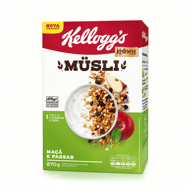 Musli-de-Cereais-Maca-e-Passas-Kellogg-s-Kellness-Caixa-270g