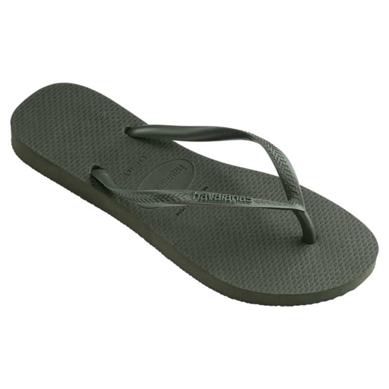 Chinelo-Verde-Olive-Slim-Havaianas-n°-33-34