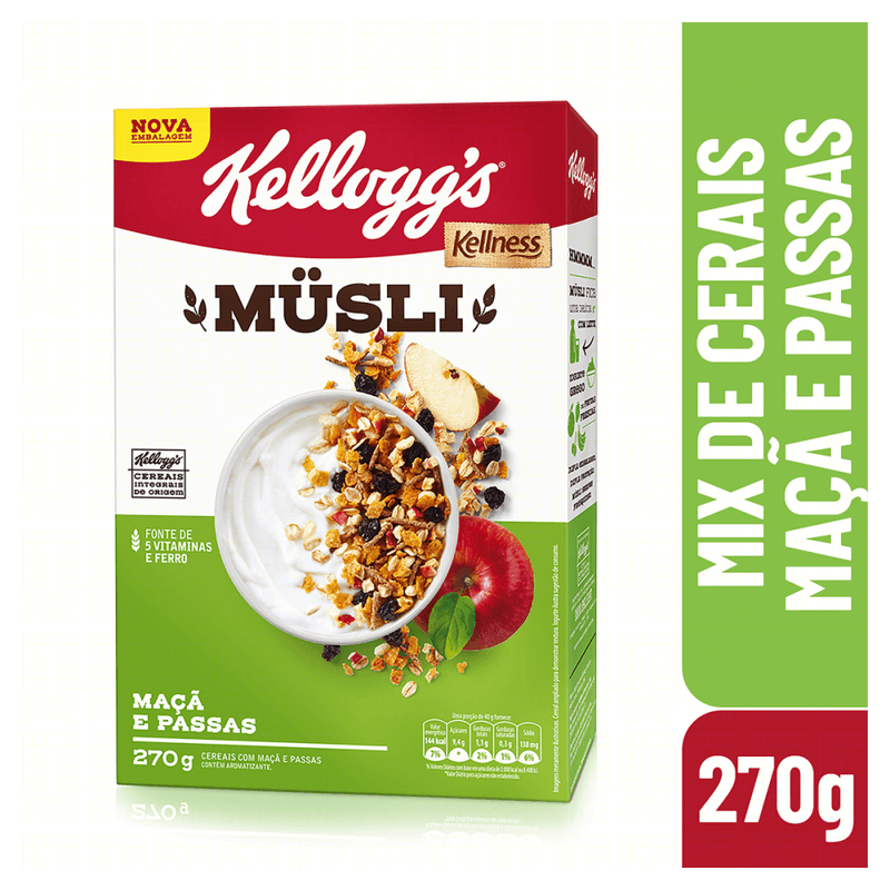 Musli-de-Cereais-Maca-e-Passas-Kellogg-s-Kellness-Caixa-270g