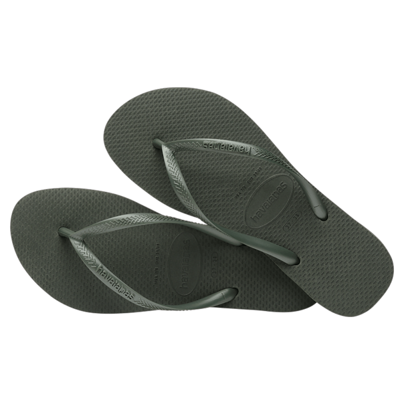 Chinelo-Verde-Olive-Slim-Havaianas-n°-33-34