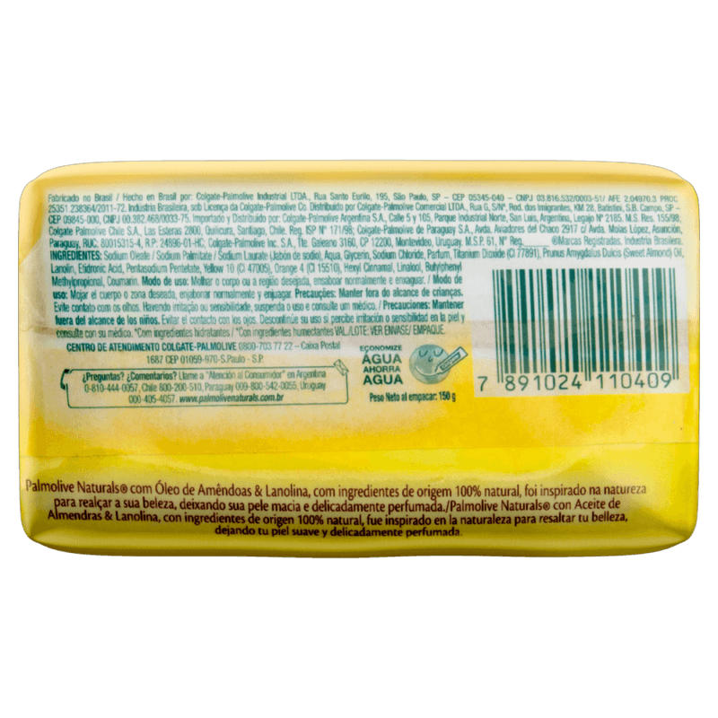 Sabonete-em-Barra-Nutre---Hidrata-Oleo-de-Amendoas---Lanolina-Palmolive-Naturals-Envoltorio-150g