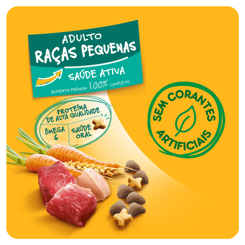 Alimento-100--Completo-e-Balanceado-Premium-para-Caes-Adultos-Racas-Pequenas-Pedigree-Pacote-1kg