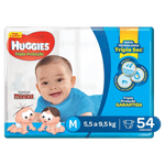 Fralda-Descartavel-Infantil-Huggies-Tripla-Protecao-M-55-a-95kg-Pacote-54-Unidades