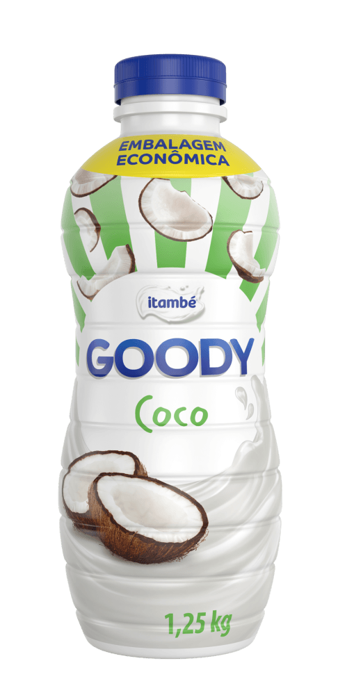 Bebida Láctea Fermentada com Preparado de Fruta Coco Itambé Goody Garrafa 1,15kg Embalagem Econômica
