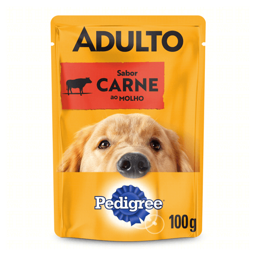 Alimento Completo e Balanceado para Cães Adultos Carne ao Molho Pedigree Sachê 100g