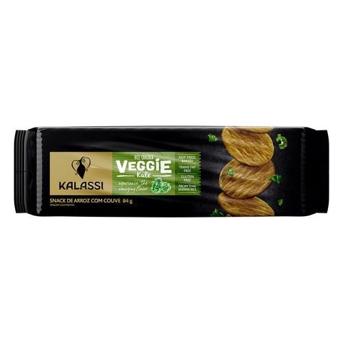 Snack de Arroz com Couve Kalassi Veggie Pacote 84g