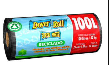 Saco para Lixo Reforçado 100l Dover Roll Super Forte 10 Unidades