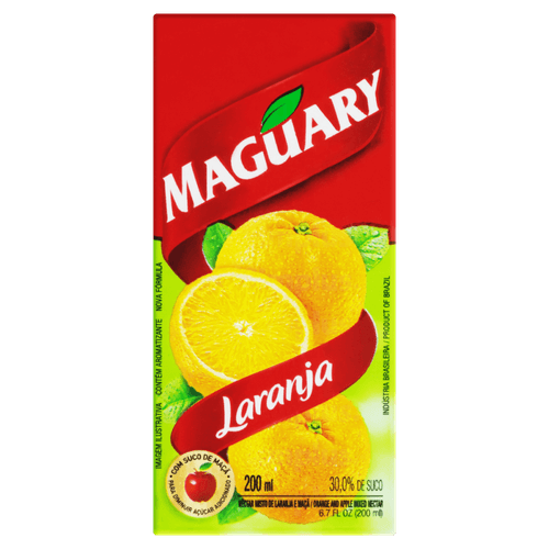 Néctar Misto de Laranja com Suco de Maçã Maguary Caixa 200ml