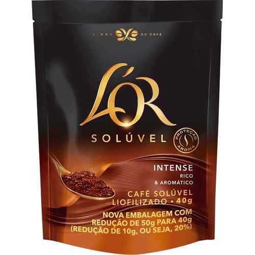 Café Solúvel Liofilizado Intense Rico & Aromático L'or Sachê 40g