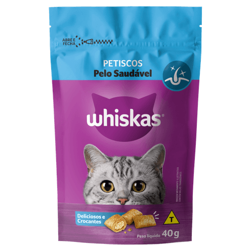 Petisco para Gatos Whiskas Pelo Saudável Pouch 40g