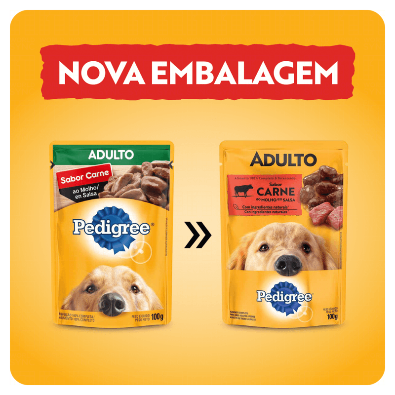 Alimento-Completo-e-Balanceado-para-Caes-Adultos-Carne-ao-Molho-Pedigree-Sache-100g