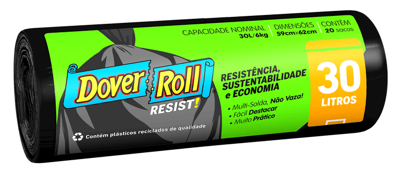 Saco-para-Lixo-Preto-30l-Dover-Roll-Resist-20-Unidades