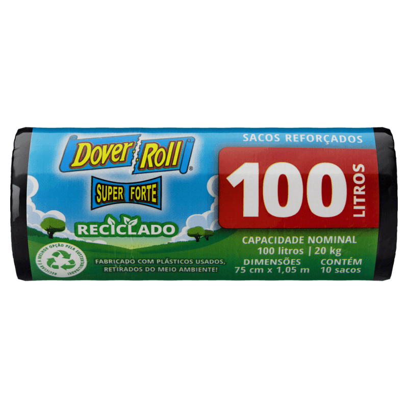 Saco-para-Lixo-Reforcado-100l-Dover-Roll-Super-Forte-10-Unidades