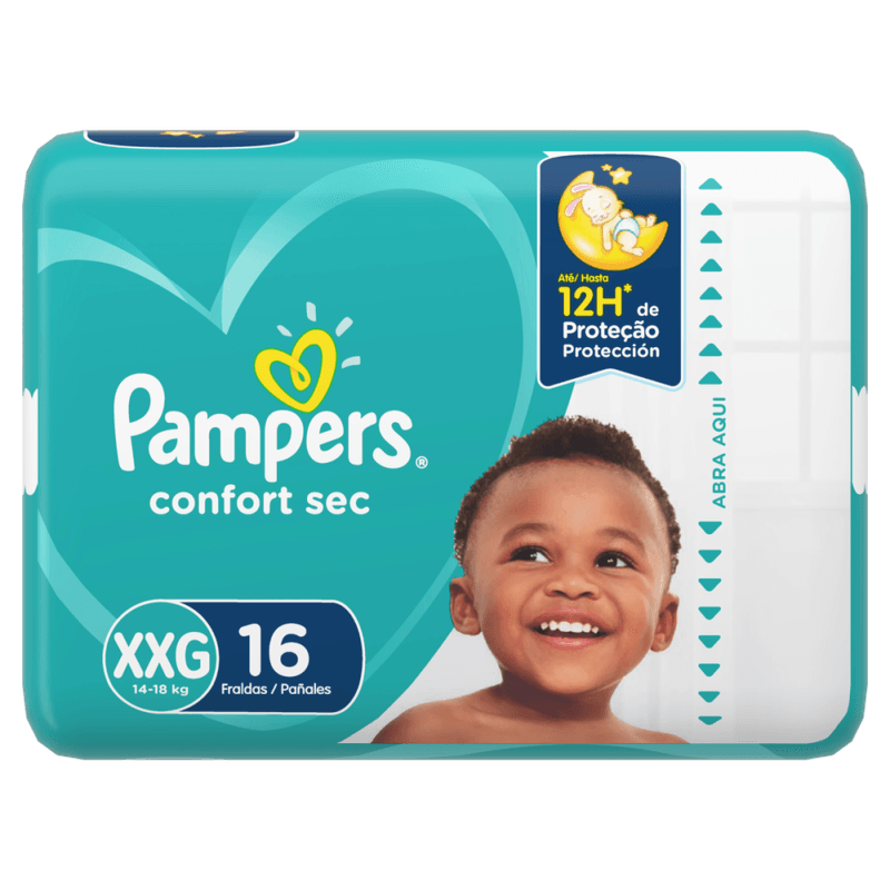 Fralda-Descartavel-Infantil-Pampers-Confort-Sec-XXG-14-a-18kg-Pacote-16-Unidades