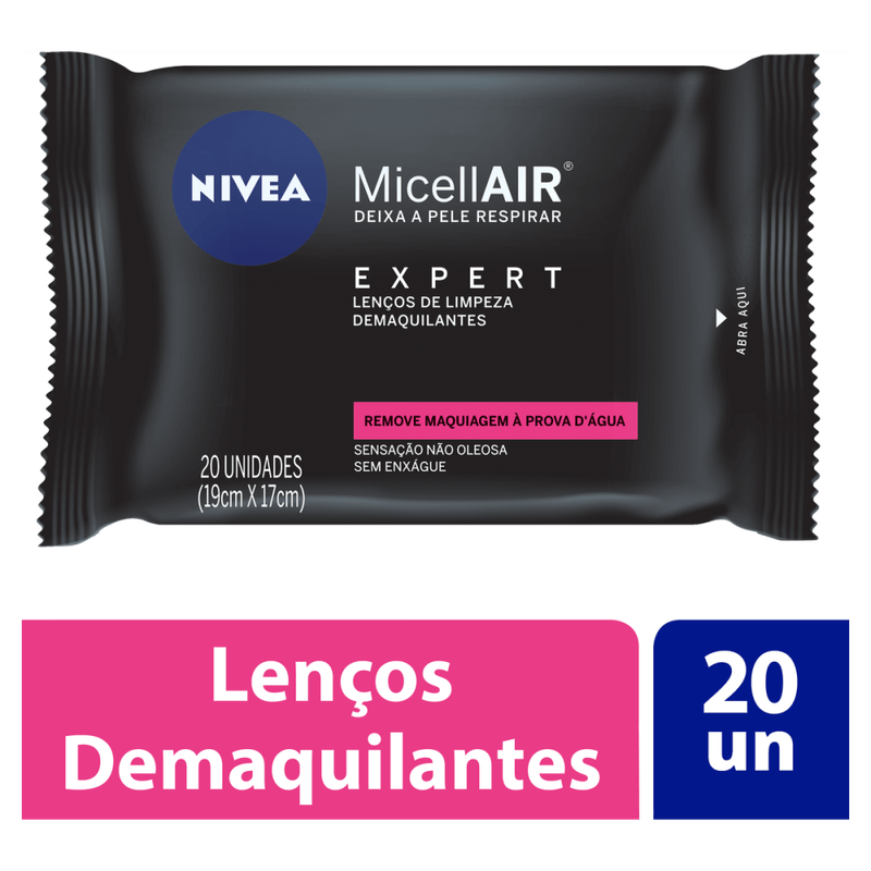 Lenco-Umedecido-de-Limpeza-Demaquilante-Expert-Facial-Nivea-Micellair-Pacote-20-Unidades