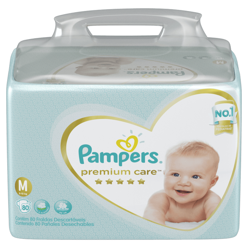 Fralda-Descartavel-Infantil-Pampers-Premium-Care-M-6-a-10kg-Pacote-80-Unidades