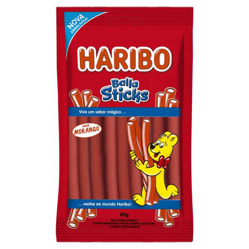 Bala-Morango-Haribo-Balla-Sticks-Pacote-80g